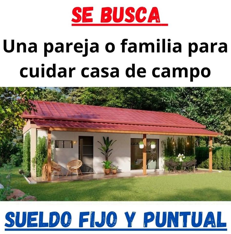 🏡 Se busca personal para cuidar casas de campo y fincas rurales